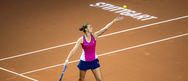 Tenis, WTA, Karolína Plíšková během turnaje WTA 500 Stuttgart na antuce v hale