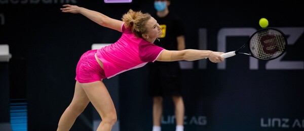 Česká tenistka Kateřina Siniaková na turnaji WTA 250 v rakouském Linci - WTA Upper Austria Ladies Linz