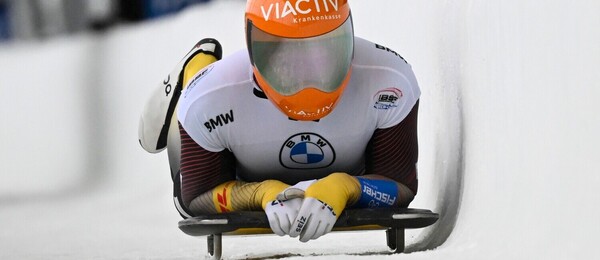 Zimní sport skeleton, Němec Christopher Grotheer během Světového poháru v Lake Placid