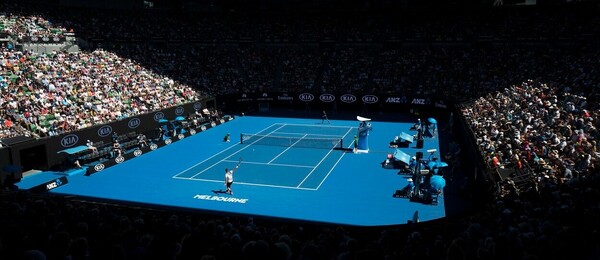 Tenis, grandslam Australian Open, pohled na jeden z kurtů