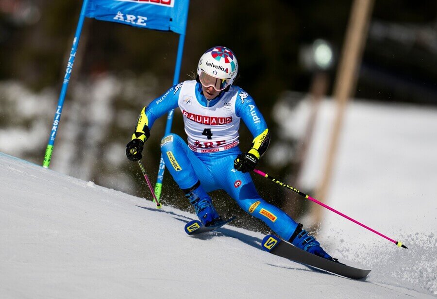 Alpské lyžování, FIS Světový pohár Are, Marta Bassino z Itálie při obřím slalomu