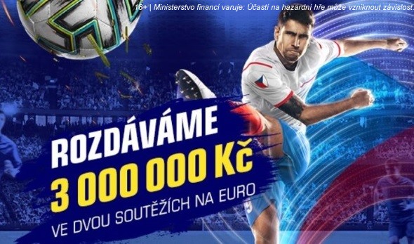 Sazkabet a fotbalové EURO: soutěž o 3 000 000 Kč!