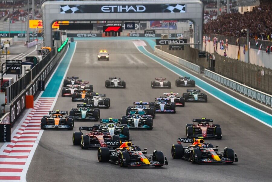 Motorsport, Formule 1, Velká cena Abu Dhabi, start závodu F1