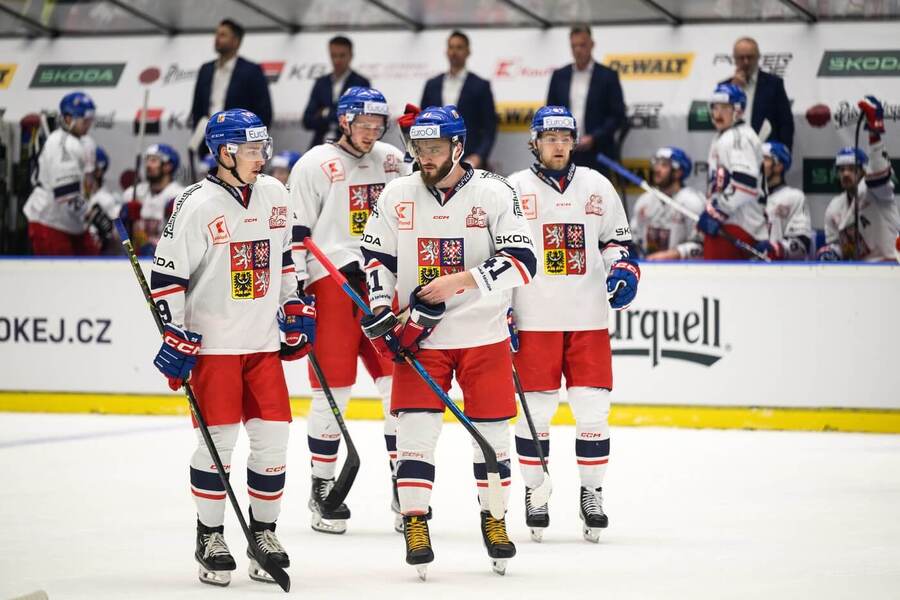 Na české hokejisty čeká další dvojutkání proti Slovensku v rámci přípravy na MS 2024, momentka ze zápasu Euro Hockey Challenge s Rakouskem