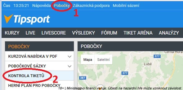 Kontrola tiketu u Tipsportu online - vyhráli jste?