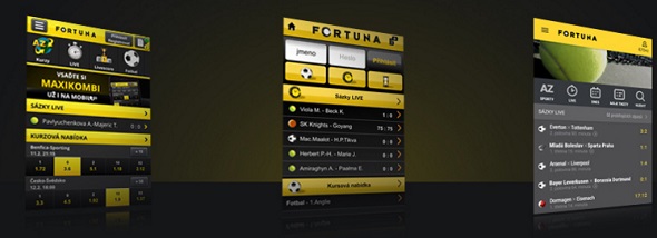 Sázková kancelář Fortuna - mobilní aplikace