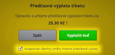 Jak prodat rozehraný tiket sázkové kanceláři Fortuna? Krok 2