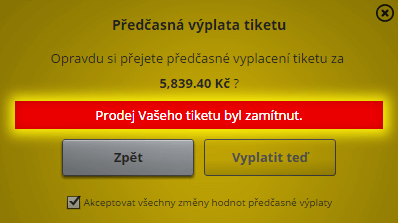 Jak prodat rozehraný tiket sázkové kanceláři Fortuna? Krok 4