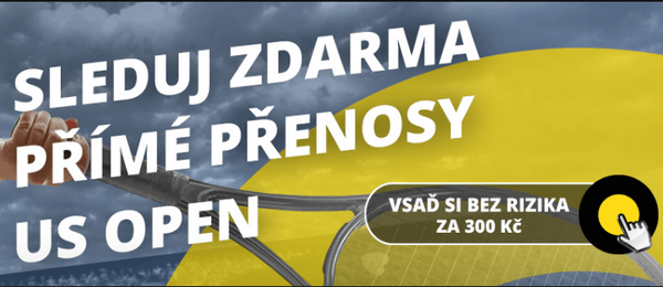 Sledujte zápasy z tenisového US Open živě na Fortuně!