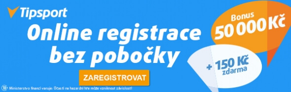 Tipsport: online registrace bez pobočky