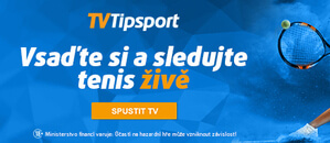 Tenis živě - sledujte přímé přenosy na TV Tipsport!