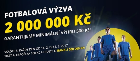 Zapojte se do fotbalové výzvy u Fortuny a získejte podíl z banku 2 000 000 Kč!