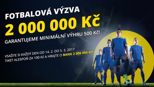 Zapojte se do fotbalové výzvy u Fortuny a získejte podíl z banku 2 000 000 Kč!