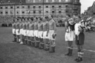 Poválečný fotbal, zápas Československo vs Polsko v srpnu 1947 (kapitán Bican druhý zprava) - Zdroj ČTK, Hampl Alexandr