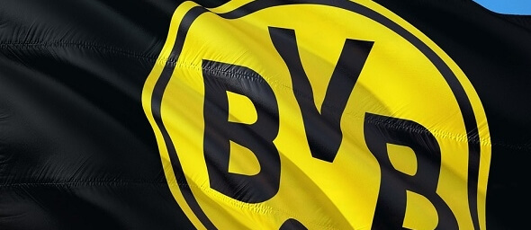 Fotbal - vlajka fotbalového klubu Borusia Dortmund