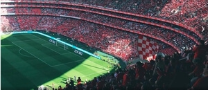 Fotbal - ilustrační foto stadion pohled z tribuny