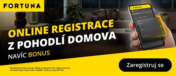 Online registrace s bonusem u sázkové kanceláře Fortuna