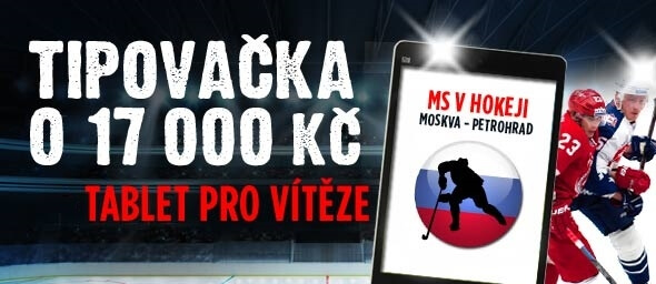 2016 Mistrovství světa v ledním hokeji - tipovačka o ceny za 17 000 Kč a tablet pro vítěze