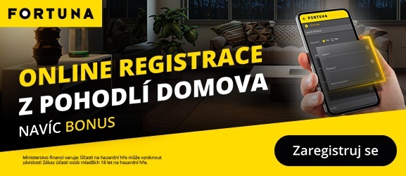 Online registrace s bonusem u sázkové kanceláře Fortuna