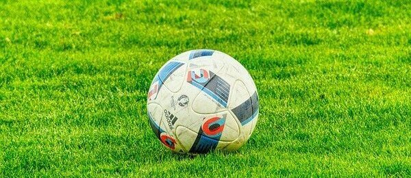 Fotbalový míč na trávníku - Pixabay
