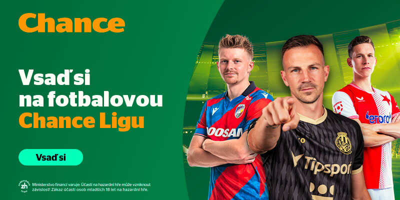 Vsaď si na fotbal s bonusem: kurzy na Chance Ligu u Chance
