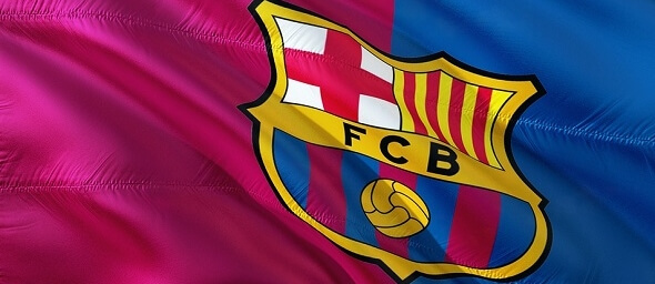 Fotbal - vlajka fotbalového klubu Barcelona