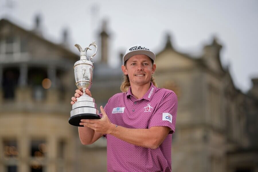 Golf, PGA, Cameron Smith s trofejí pro vítěze The Open Championship - British Open