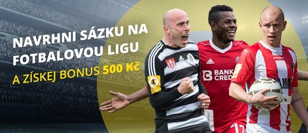 Navrhuj sázky na české fotbalové ligy u Fortuny a získej 500 Kč