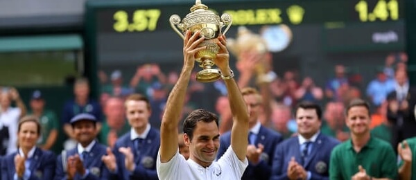 Tenis, Roger Federer, vítěz tenisového grandslamu Wimbledon 2017 - Zdroj ČTK, PA, Gareth Fuller