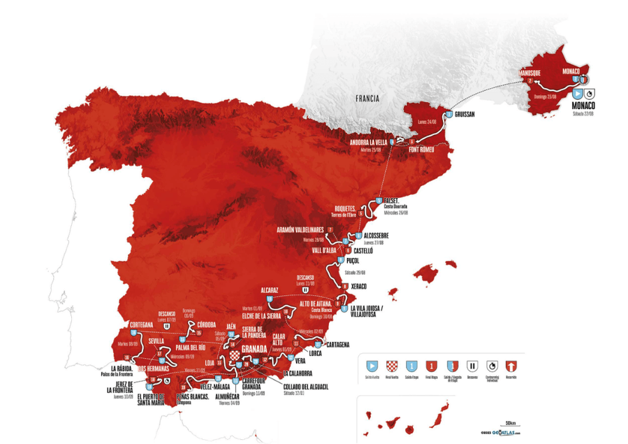 Trasa Vuelty v&nbsp;roce 2026