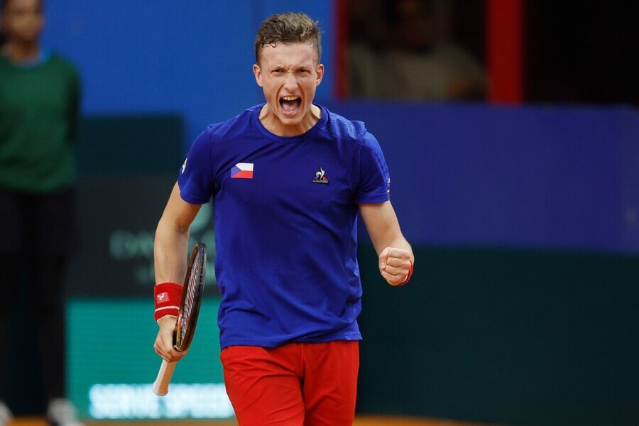 Tenis, Jiří Lehečka při reprezentaci Česka na Davis Cupu