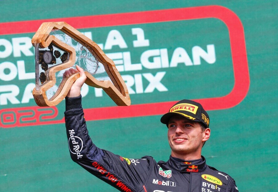 Max Verstappen vyhrál v roce 2022 Velkou cenu F1 v Belgii na okruhu Spa-Francorchamps