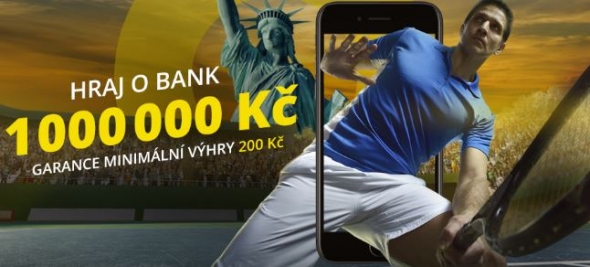 Fortuna: hraj při US Open o bank 1 000 000 Kč