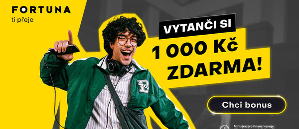 Fortuna - získejte bonus 1000 Kč zdarma za registraci a vklad