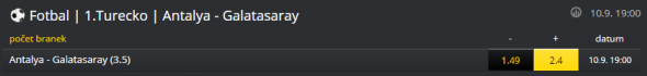 Antalya - Galatasaray: počet branek v zápase