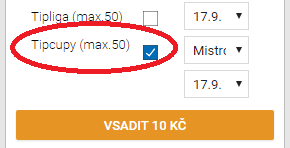 Mistrovství v kurzovém sázení - tiket