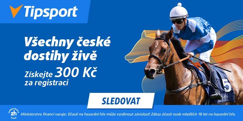 Sledujte všechny české dostihy živě na TV Tipsport s bonusem 300 Kč