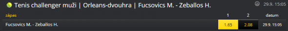 Orléans challenger: Fucsovics vs. Zeballos