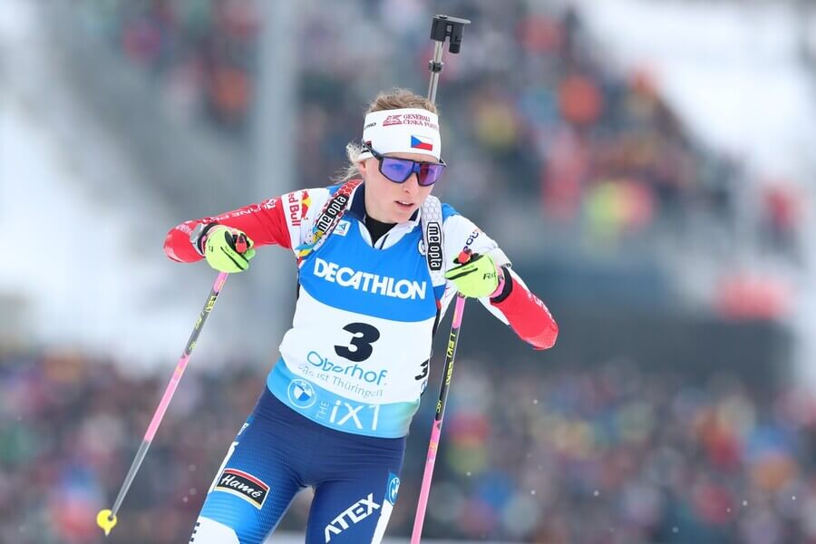 Biatlon, Mistrovství světa v Oberhofu 2023, Markéta Davidová během sprintu