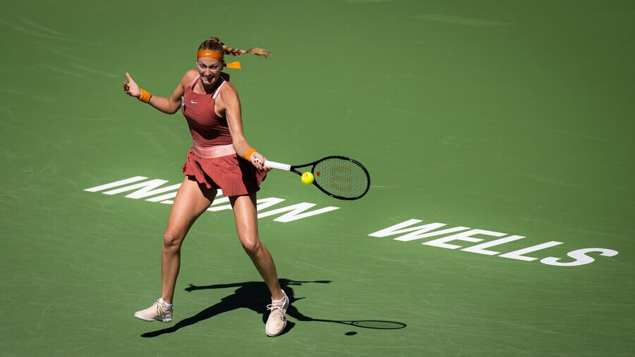 Tenis, WTA, Petra Kvitová na turnaji WTA 1000 v Indian Wells, Kalifornie, USA