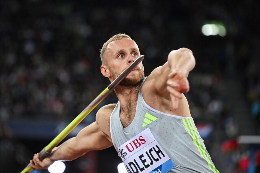 Atletika, Jakub Vadlejch během závodu Diamantové ligy v Zurichu, Švýcarsko