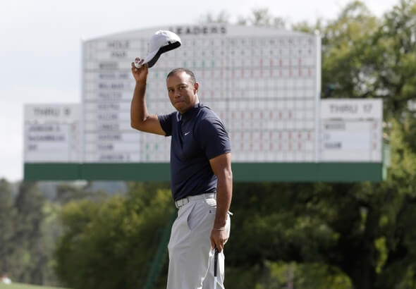 Golf, US Masters 2019, Tiger Woods - Zdroj ČTK, AP, Marcio Jose Sanchez