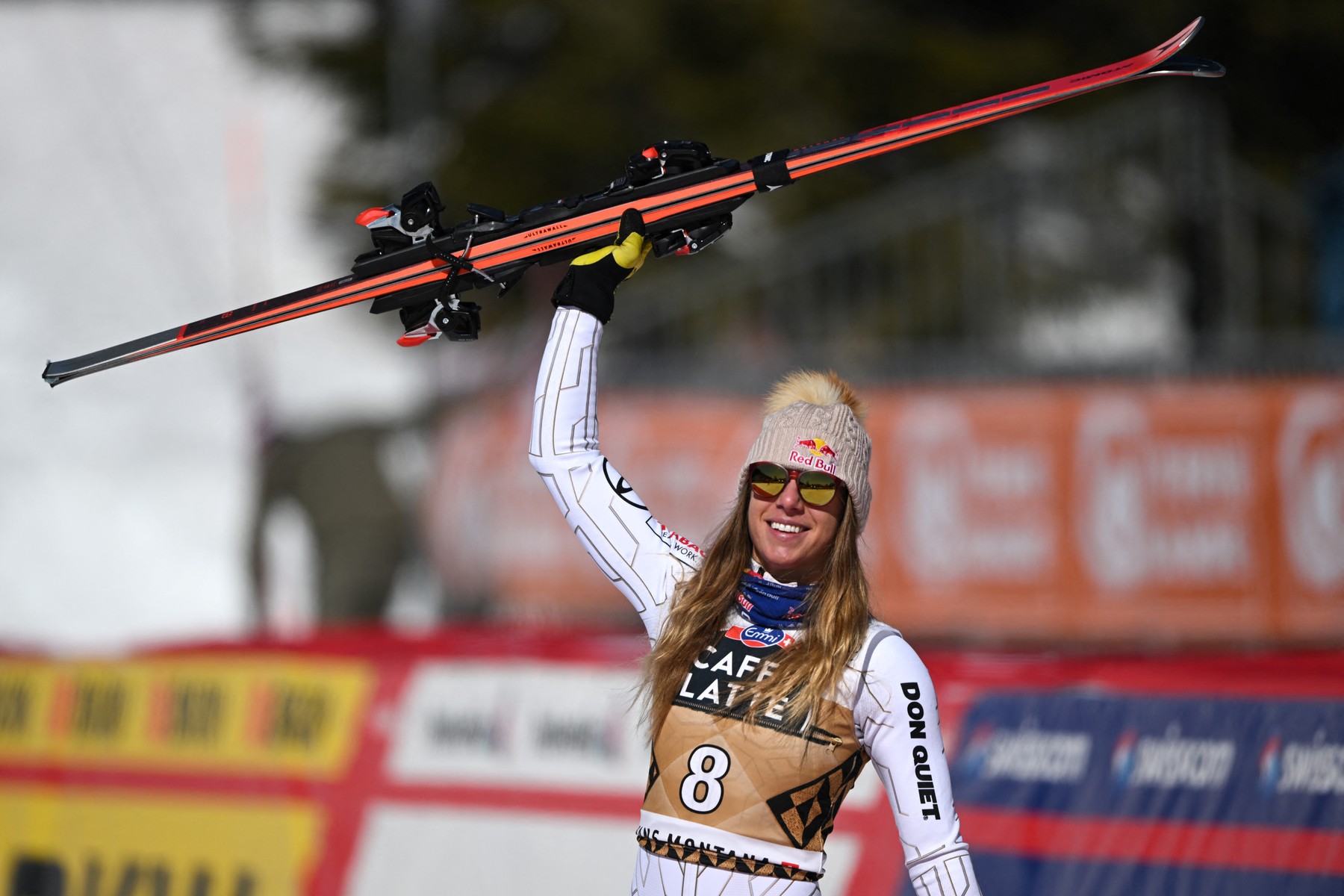 Alpské lyžování, česká závodnice Ester Ledecká během SP v Crans Montaně