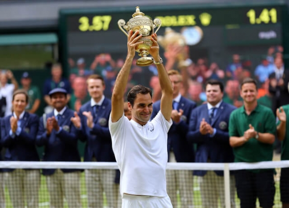 Tenis, Roger Federer, vítěz tenisového grandslamu Wimbledon 2017 - Zdroj ČTK, PA, Gareth Fuller