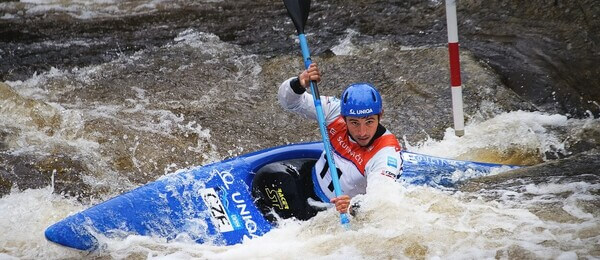 Vodní slalom, Jiří Prskavec na kajaku (K1) při Mistrovství České republiky na Lipně