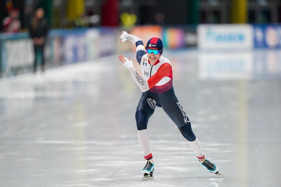 Rychlobruslení, Martina Sáblíková během Světového poháru v Tomaszowě, Polsko