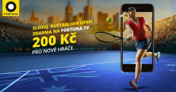 Australian Open 2018 živě na Fortuna TV + bonus 200 Kč na ruku pro nové hráče!
