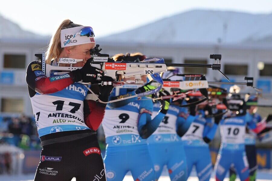 Biatlon, IBU Světový pohár Anterselva v Itálii, Tiril Eckhoff na střelnici