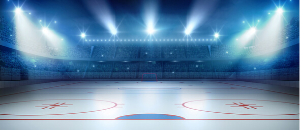 Lední hokej - zimní stadion před začátkem zápasu