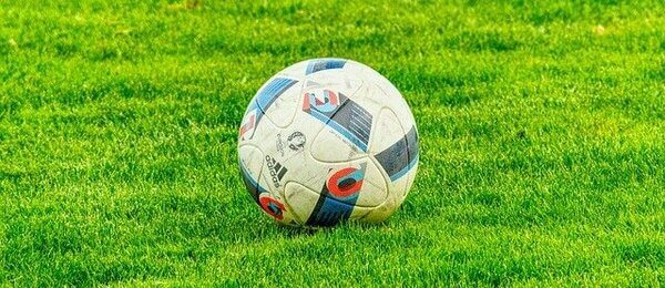 Fotbalový míč na trávníku - Pixabay